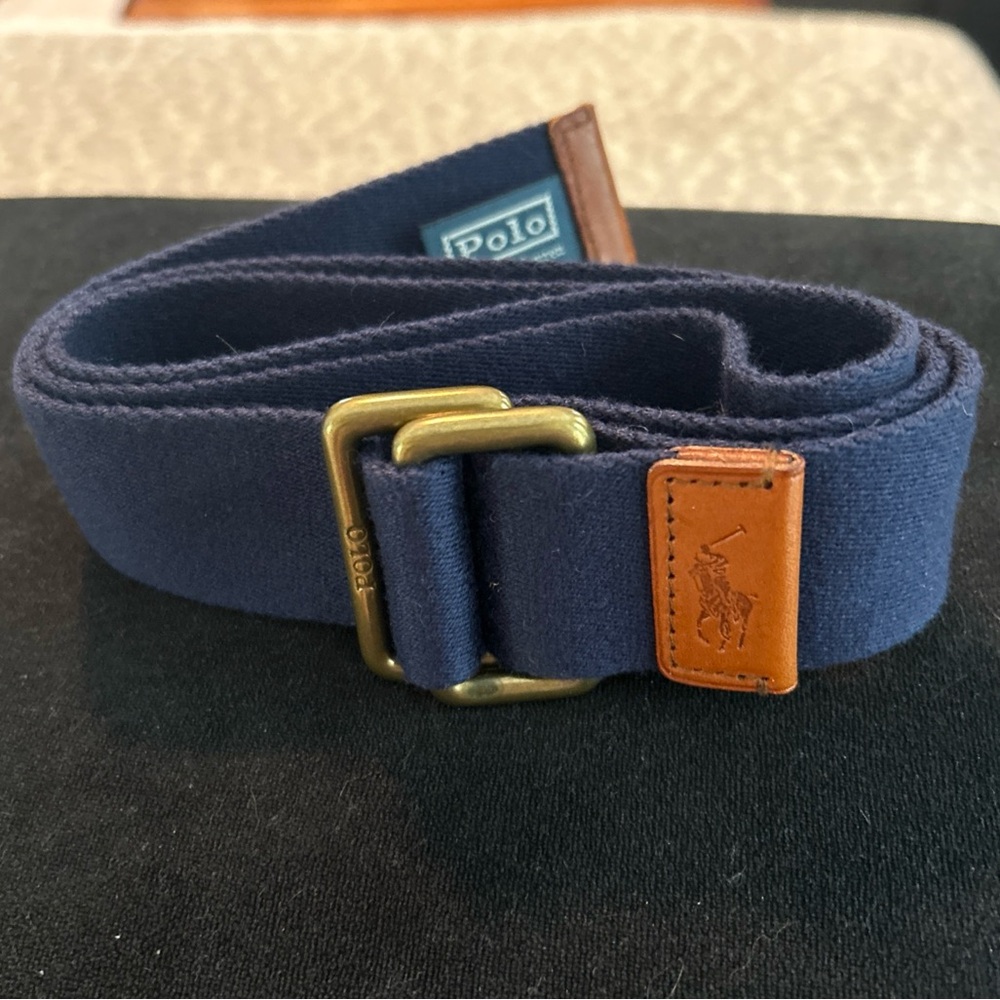 Polo by Ralph Lauren Blue and Tan Belt